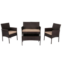 Breeze 4-Seat Wicker Outdoor Lounge Set Furniture Kings Warehouse 