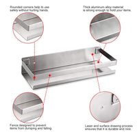 Brushed Bathroom Shower Shelf Kitchen Rack Storage Shelves Shampoo Holder Organizer Kings Warehouse 