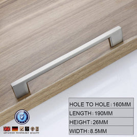 Brushed Nickel Kitchen Door Cabinet Drawer Handle Pulls 160MM Home & Garden Kings Warehouse 