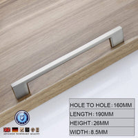 Brushed Nickel Kitchen Door Cabinet Drawer Handle Pulls 160MM