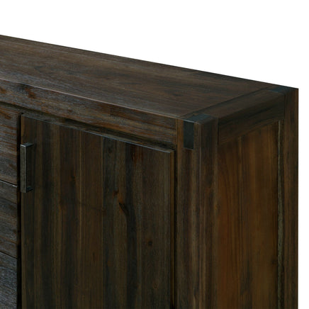 Buffet Sideboard in Chocolate Colour Constructed with Solid Acacia Wooden Frame Storage Cabinet with Drawers Furniture Kings Warehouse 
