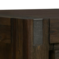 Buffet Sideboard in Chocolate Colour Constructed with Solid Acacia Wooden Frame Storage Cabinet with Drawers Furniture Kings Warehouse 