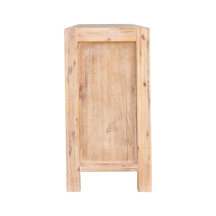 Buffet Sideboard in Oak Colour Constructed with Solid Acacia Wooden Frame Storage Cabinet with Drawers Furniture Kings Warehouse 