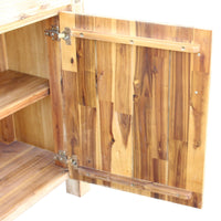 Buffet Sideboard in Oak Colour Constructed with Solid Acacia Wooden Frame Storage Cabinet with Drawers Furniture Kings Warehouse 