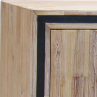 Buffet Sideboard in Silver Brush Colour with Solid Acacia & Veneer Wooden Frame Storage Cabinet with Drawers Furniture Kings Warehouse 