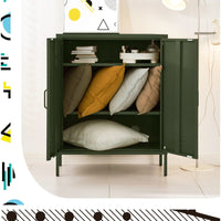 Buffet Sideboard Metal Cabinet - SWEETHEART Green Furniture Kings Warehouse 