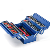 BULLET 118pc Tool Kit Box Set Metal Spanner Organizer Socket Household Toolbox Kings Warehouse 