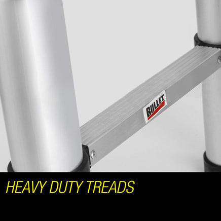 Bullet 3.8m Telescopic Aluminium Ladder Alloy Extension Extendable Steps Multi Portable Tools Kings Warehouse 