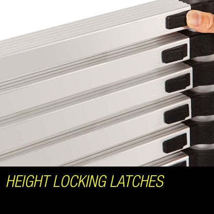 Bullet 3.8m Telescopic Aluminium Ladder Alloy Extension Extendable Steps Multi Portable Tools Kings Warehouse 