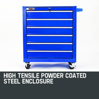 BULLET 6 Drawer Tool Box Cabinet Trolley Garage Toolbox Storage Mechanic Chest Kings Warehouse 