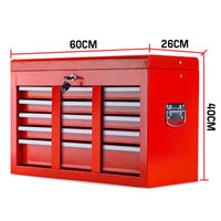 BULLET 9 Drawer Tool Box Chest Organiser Mechanic Garage Storage Toolbox Set Kings Warehouse 