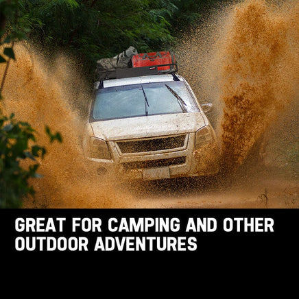 BULLET Car Roof Rack, 123 x 102 x 12cm Universal Luggage Carrier Steel Cage Vehicle Cargo Auto Accessories Kings Warehouse 
