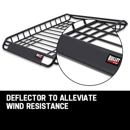 BULLET Car Roof Rack, 123 x 102 x 12cm Universal Luggage Carrier Steel Cage Vehicle Cargo Auto Accessories Kings Warehouse 