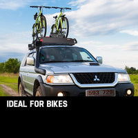 BULLET Car Roof Rack, 123 x 102 x 12cm Universal Luggage Carrier Steel Cage Vehicle Cargo Auto Accessories Kings Warehouse 
