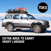 BULLET Car Roof Rack, 123 x 102 x 12cm Universal Luggage Carrier Steel Cage Vehicle Cargo Auto Accessories Kings Warehouse 