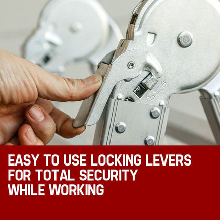 BULLET Pro 4.7m Multi-Purpose Ladder Aluminium Extension Folding Adjustable Step Tools Kings Warehouse 