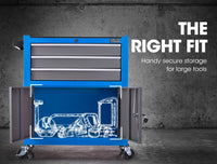 BULLET Tool Chest Cabinet Box Trolley Rolling Wheels Drawer Storage Steel Blue Kings Warehouse 