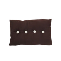 Button Brown Oblong Filled Cushion 30 x 45 cm Home & Garden Kings Warehouse 