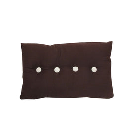 Button Brown Oblong Filled Cushion 30 x 45 cm Home & Garden Kings Warehouse 