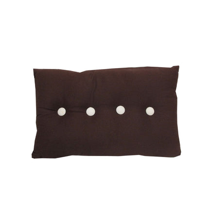 Button Brown Oblong Filled Cushion 30 x 45 cm Home & Garden Kings Warehouse 