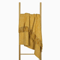 Cambridge Throw - 100% NZ Wool - Mustard Kings Warehouse 