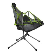 Camping Chair Foldable Swing Luxury Recliner Relaxation Swinging Comfort Lean Back Outdoor Folding Chair Outdoor Freestyle Portable Folding Rocking Chair Black Furniture Kings Warehouse 