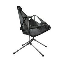 Camping Chair Foldable Swing Luxury Recliner Relaxation Swinging Comfort Lean Back Outdoor Folding Chair Outdoor Freestyle Portable Folding Rocking Chair Grey Furniture Kings Warehouse 