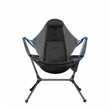 Camping Chair Foldable Swing Luxury Recliner Relaxation Swinging Comfort Lean Back Outdoor Folding Chair Outdoor Freestyle Portable Folding Rocking Chair Grey Furniture Kings Warehouse 
