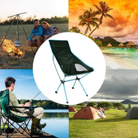 Camping Chair Folding High Back Backpacking Chair with Headrest Brown Outdoor Kings Warehouse 