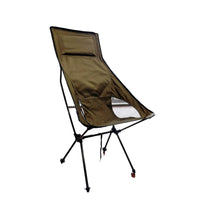 Camping Chair Folding High Back Backpacking Chair with Headrest Brown Outdoor Kings Warehouse 