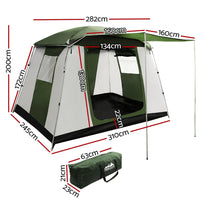 Camping Tent 6 Person Tents Family Hiking Dome Summer Sale Kings Warehouse 