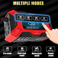 Car Battery Charger 12V 6A Model LCD Smart Battery Repair Boat Caravan Truck Kings Warehouse 