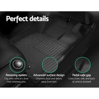 Car Floor Mats Rubber Fits Ford Ranger PX PX2 PX3 Dual Cab 2011-2022 3D Black Friday Pre-Party Kings Warehouse 