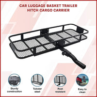 Car Luggage Basket Trailer Hitch Cargo Carrier Auto Accessories KingsWarehouse 