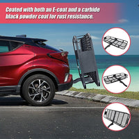 Car Luggage Basket Trailer Hitch Cargo Carrier Auto Accessories KingsWarehouse 