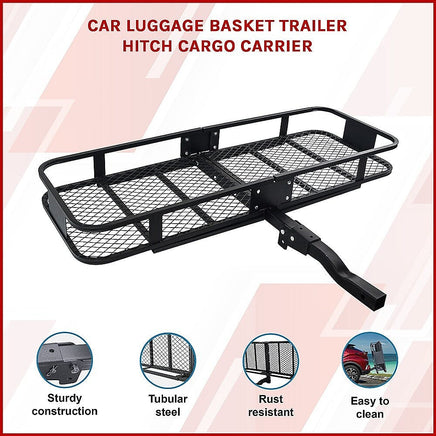 Car Luggage Basket Trailer Hitch Cargo Carrier Outdoor Recreation Kings Warehouse 