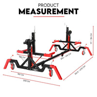 Car Rotisserie Hydraulic Auto Body Frame Boat Repair Restoration 4500LBS Outdoor Recreation Kings Warehouse 