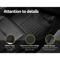 Car Rubber Floor Mats Compatible For Toyota Hilux Dual Cab 2015-2022 Outdoor Adventures Kings Warehouse 