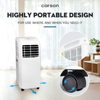 CARSON 3-in-1 Portable Air Conditioner Dehumidifier Fan Cooler Aircon 7000 BTU Kings Warehouse 