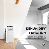 CARSON Portable Air Conditioner - Mobile Fan Cooler Dehumidifier Aircon Kings Warehouse 