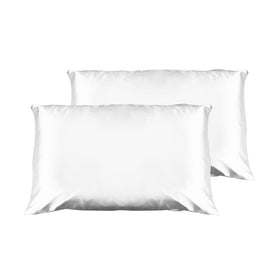 Casa Decor Luxury Satin Pillowcase Twin Pack Size With Gift Box Luxury - White Home & Garden Kings Warehouse 