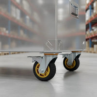 Castor Wheels 4 x 6" 150mm Swivel Silent Caster 2 Brakes 800KG Tools Kings Warehouse 