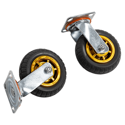 Castor Wheels 4 x 6" 150mm Swivel Silent Caster 2 Brakes 800KG Tools Kings Warehouse 