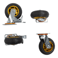 Castor Wheels 4 x 6" 150mm Swivel Silent Caster 2 Brakes 800KG Tools Kings Warehouse 