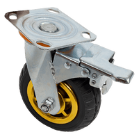 Castor Wheels 4 x 6" 150mm Swivel Silent Caster 2 Brakes 800KG Tools Kings Warehouse 