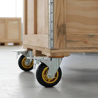 Castor Wheels 4 x 6" 150mm Swivel Silent Caster 2 Brakes 800KG Tools Kings Warehouse 