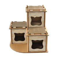Cat Cardboard House Tree Tower Condo Scratcher Pet Post Pad Mat Furniture Pet Care Kings Warehouse 