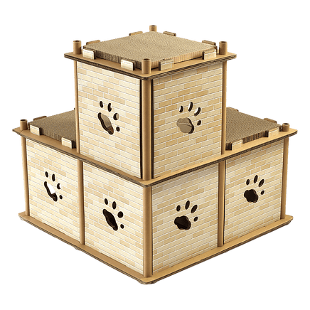 Cat Cardboard House Tree Tower Condo Scratcher Pet Post Pad Mat Furniture Pet Care Kings Warehouse 