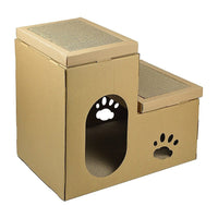 Cat Cardboard House Tree Tower Condo Scratcher Pet Post Pad Mat Furniture Pet Care Kings Warehouse 
