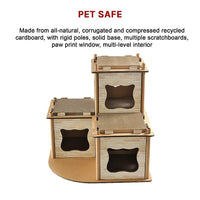 Cat Cardboard House Tree Tower Condo Scratcher Pet Post Pad Mat Furniture Pet Care Kings Warehouse 